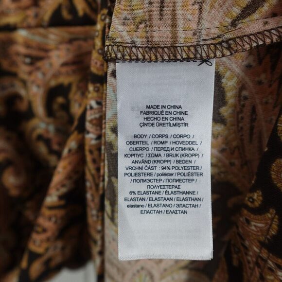 Ralph Lauren Womens Brown Paisley Shift Dress Size 12 - Picture 16 of 16